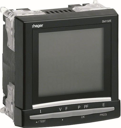 Hager Multi Gym De Panou Electric Digital Ușă Îngropat Monofazic Modbus Ușă 96x96mm SM102E