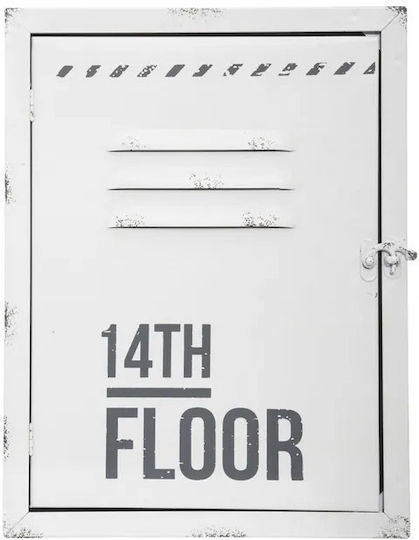 Wall Key Hook Metallic 141187 White 6 Hooks 23.5x9x30cm