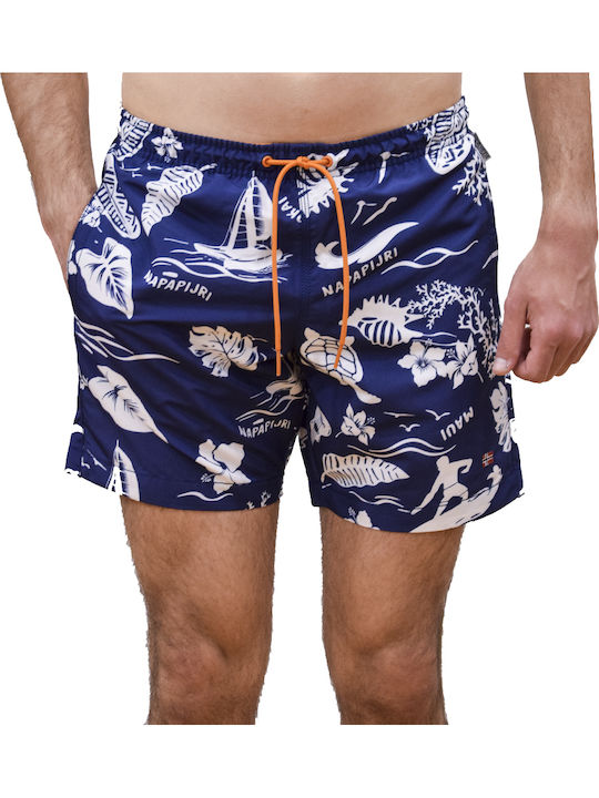 Vail Men's Swimwear Shorts Navy Blue with Patterns