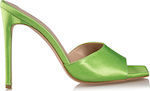 Envie Shoes Mules με Λεπτό Ψηλό Τακούνι σε Πράσ...