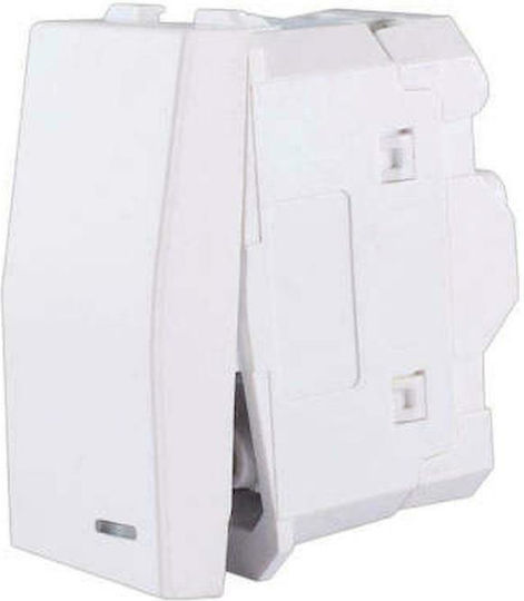 Geyer Recessed Wall Switch Single Without Frame Medium White