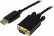 StarTech Кабел DisplayPort мъжки - VGA мъжки 1.8м Черен (DP2VGAMM6B)