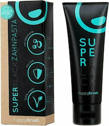 Happy Brush Super Black Οδοντόκρεμα με Ενεργό Άνθρακα 75ml