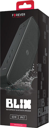 Forever Blix 10 BS-850 Waterproof Bluetooth Speaker 10W with Battery Life up to 10 hours Black