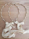 Wedding wreaths with linen and lace