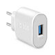 SBS Ladegerät ohne Kabel mit USB-A Anschluss 10W Weißs (TETR1USB2AWFAST)
