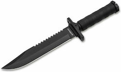 Boker John Jay Survival Knife Survival Black with Blade made of Steel in Sheath