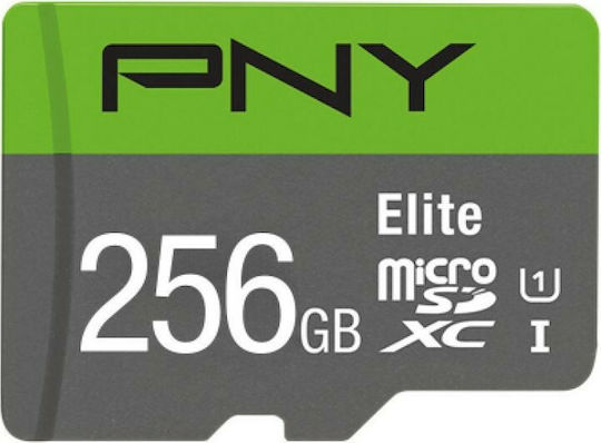 PNY Elite microSDXC 256GB U1 UHS-I με αντάπτορα