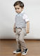 Mi Chiamo Boys Linen Baptism Suit with Vest 4pc...