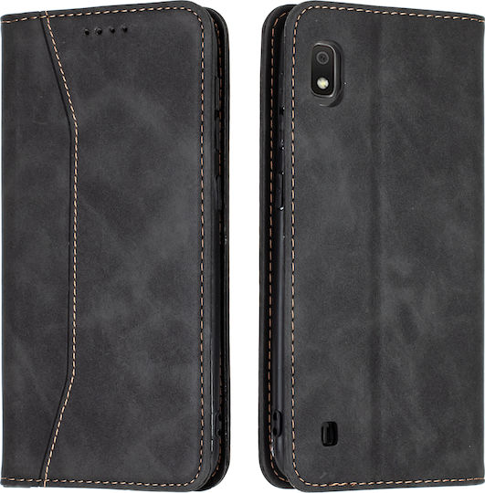 Bodycell PU Leather Book Δερματίνης Μαύρο (Galaxy A10)