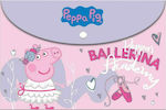 Diakakis Folder with Button for Paper A4 Purple Peppa Pig