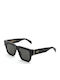 Retrosuperfuture Mega Unisex Ochelari de soare cu Negru Cadru și Gri Lentilă