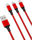 XO NB173 Braided USB to Lightning / Type-C / mi...