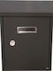 Import Hellas Outdoor Mailbox Metallic in Black Color 25.5x6x19.2cm