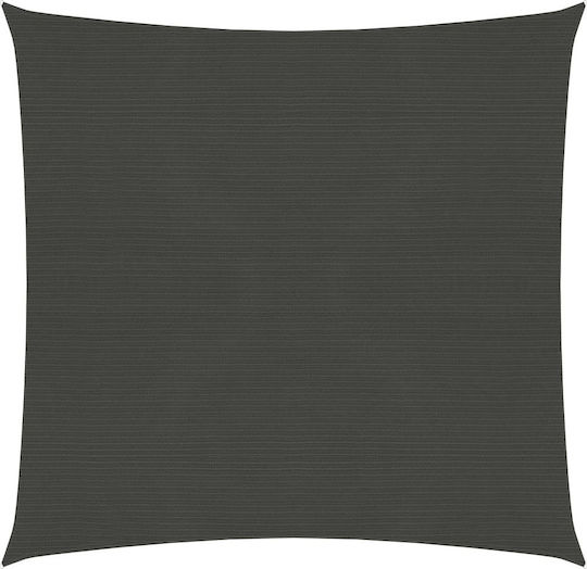 vidaXL Square Shade Sail Gray With Hoop 3x3m 160gr/m²