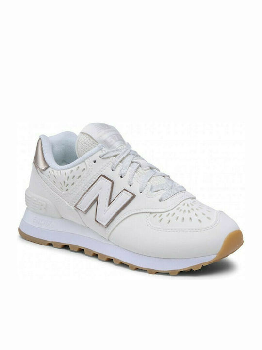 New Balance 574 Γυναικεία Sneakers Λευκά