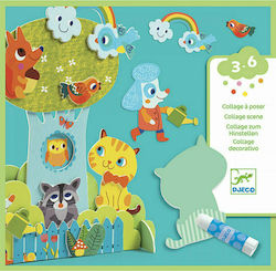 Djeco Collage Τρισδιάστατο Ζωάκια Στο Δέντρο for Children 3++ Years