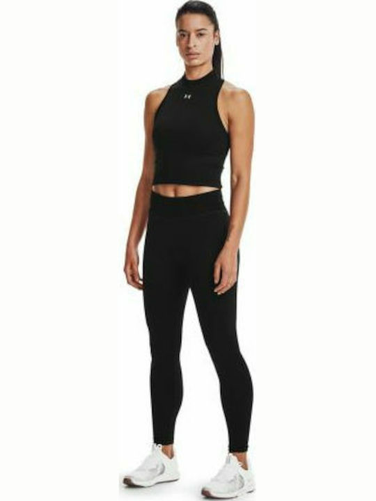 Under Armour Rush 7/8 Formare Colanti de femei Cropped Colanti Talie inalta Negru