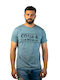 Double Men's Short Sleeve T-shirt Light Blue