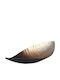 Karvounis Oval Metallic Decorative Platter Black 50x24x11cm