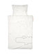 Done by Deer Baby Duvet Cover Set With Pillowcase Croco Beige BR75643 70x100cm
