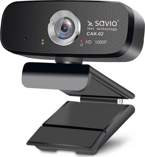 Savio CAK-02 Web-Kamera Full HD 1080p Schwarz