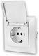 Adeleq Single Power Socket White