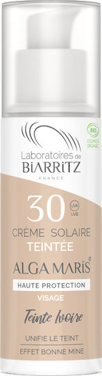 Laboratories de Biarritz Tinted Αδιάβροχη Αντηλιακή Κρέμα Προσώπου SPF30 με Χρώμα 01 Ivory 50ml