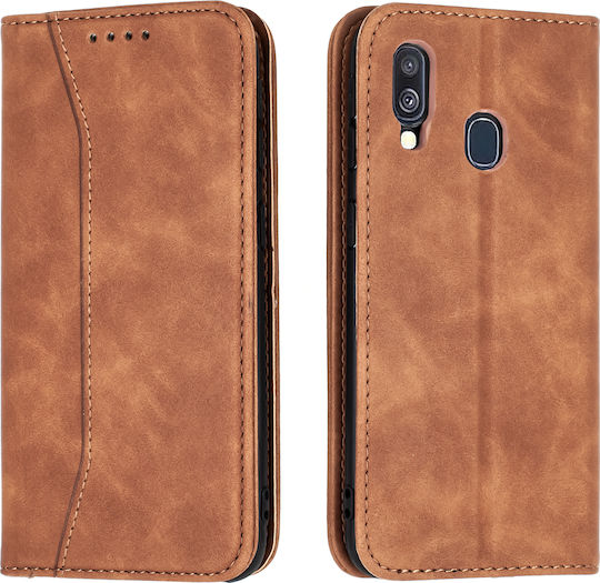 Bodycell PU Leather Book Synthetic Leather Brown (Galaxy A40)