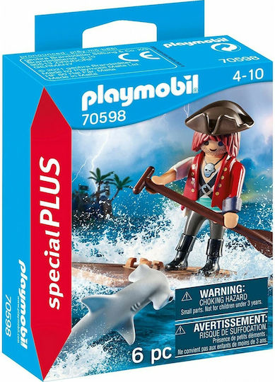 Playmobil Special Plus Pirate with Raft and Hammerhead Shark για 4-10 ετών