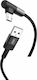 XO NB152 Unghi (90°) / Împletit USB 2.0 spre micro USB Cablu Negru 1m (XO-NB152MBK) 1buc