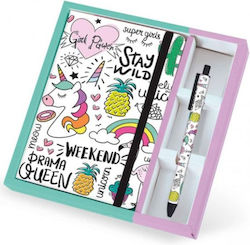 Total Gift Einhorn mit Notizbuch und Stift