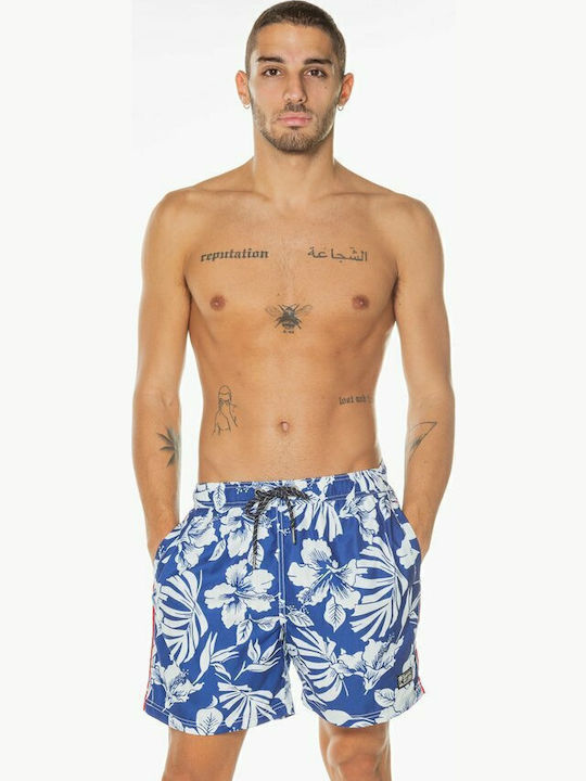 HAWAIIAN Ανδρικό Μαγιό Σορτς Μπλε Floral