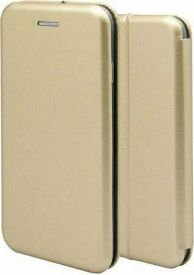 iNOS Curved M-Folio Book Δερματίνης Χρυσό (Huawei P Smart S / Y8P)