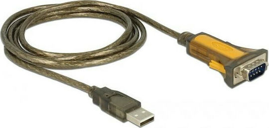 DeLock Καλώδιο RS232 9-pin male σε USB-A 1.5m