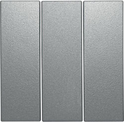 Hager Q.1/Q.3 Lichtschalterplatte Dreifach in S...
