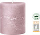 Zaros Decorative Candle Antique Pink 7x8cm