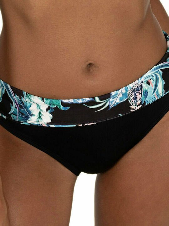 Dorina Marafa Bikini Slip Hohe Taille Schwarz