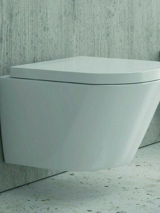 Karag Sorento Wandhängende Toilette Randlos Weiße