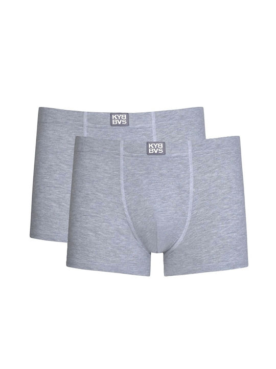 Kybbvs Ανδρικά Μποξεράκια Γκρι 2Pack