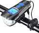 FY-317 Rechargeable Front Bicycle Light with Horn Black