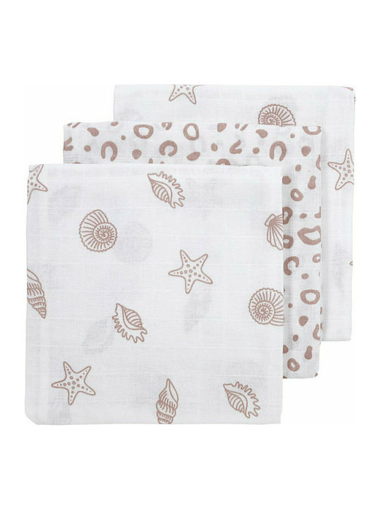 Meyco Muslin Burp Cloth Shells Lilac 70x70cm 3pcs