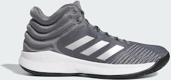 Adidas Pro Spark 2018 Basketball Shoes Grey Four / Silver Metallic / Core Black