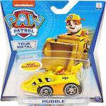 Spin Master Παιχνίδι Μινιατούρα Paw Patrol Rubble True Metal Vehicle για 3+ Ετών