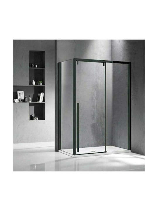 Karag Santorini 500 NR-10 Cabin for Shower with Sliding Door 70x80x200cm Clear Glass Nero