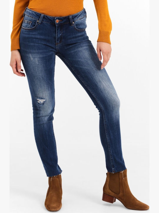 Women's Jean Trousers with Rips in Slim Fit
