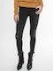 Damenjeans Mittelhohe Taille in Schlanker Passform Schwarz