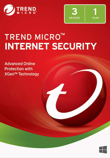 Trend Micro Internet Security 2021 for 3 Devices and 1 Year of Use (Electronic License)
