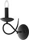 Fan Europe Beatrice-AP Vintage Lamp Wall with Socket E14 Black 12x11cm