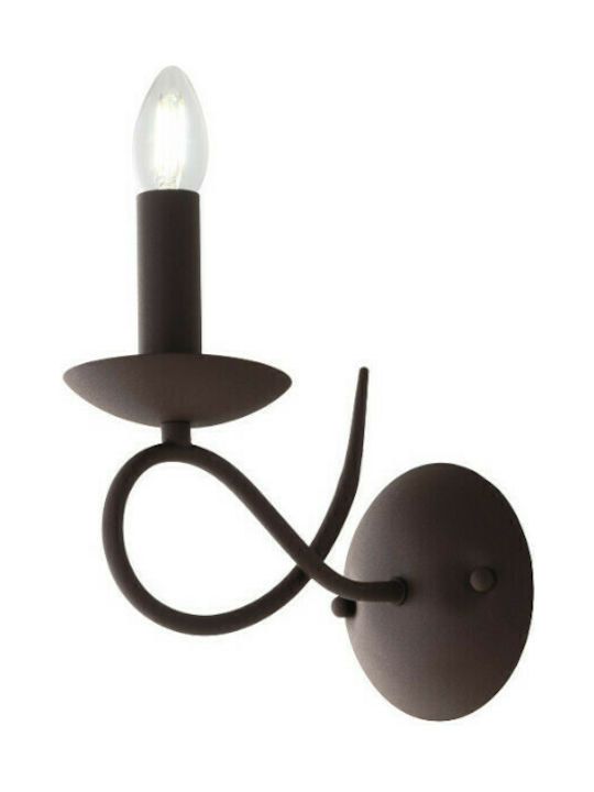 Fan Europe Ginevra-AP Vintage Lamp Wall with Socket E14 Brown 12x12cm